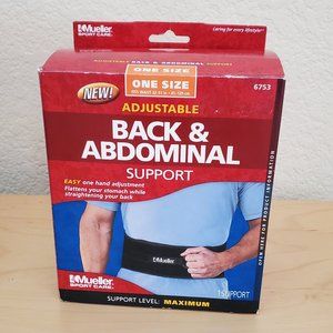 Mueller Sports Medicine Adjustable Back and Abdominal Maximum Support Black